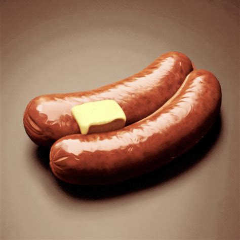 funny sausage gif|buttered sausage gif.